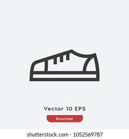 Shoe vector icon. Footwear symbol. Best modern flat pictogram illustration for web and mobile apps design