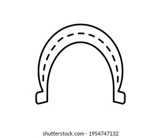Shoe vector icon illustration isolated on white background. Horse shoe icon. Horseshoe icon. Shoe vector icon eps