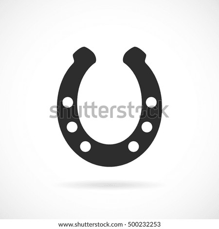 Shoe vector icon illustration isolated on white background. Horse shoe icon. Horseshoe icon. Shoe vector icon eps.