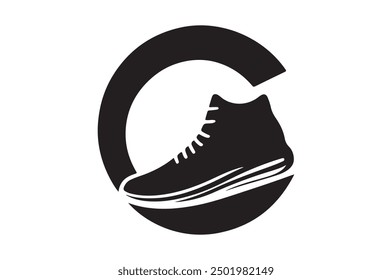 Schuh, Vektorsymbol, Logo-Abbildung.