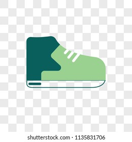 Shoe vector icon on transparent background, Shoe icon