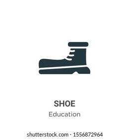 Shoe vector icon on white background. Flat vector shoe icon symbol sign from modern education collection for mobile concept and web apps design.
