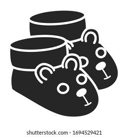 Icono de vector de zapatos.Icono de vector negro aislado en zapata de fondo blanco.