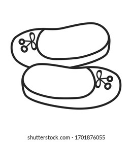 Shoe vector icon.Outline vector icon isolated on white background shoe.