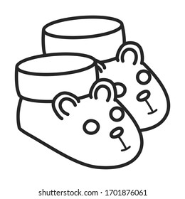 Shoe vector icon.Outline vector icon isolated on white background shoe.