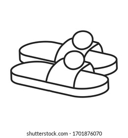 Shoe vector icon.Outline vector icon isolated on white background shoe.