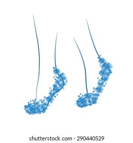 shoe. vector illustration.
