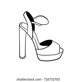 shoe, vector illustration
