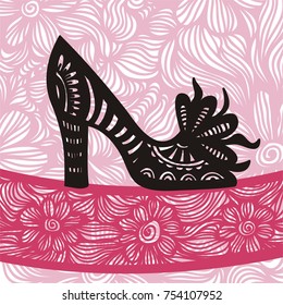Shoe. Vector illustration.