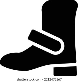 ilustración del vector de zapatos en un fondo transparente. Símbolos de calidad superior. Iconos vectoriales de glifos para diseño de conceptos y gráficos. 

