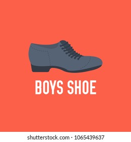 Shoe vector illustration symbol object. Flat icon style concept design