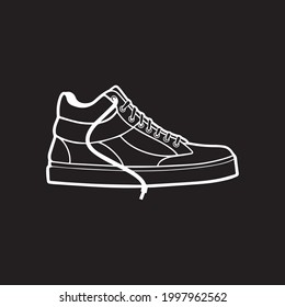 shoe vector line art design