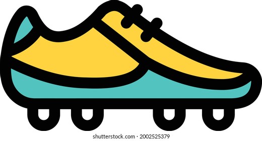 shoe vector line colour icon