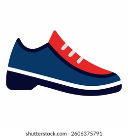 Shoe vector on white background.