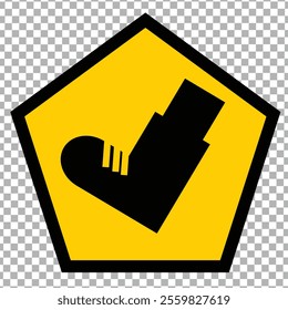 shoe warning sign vector illustrator