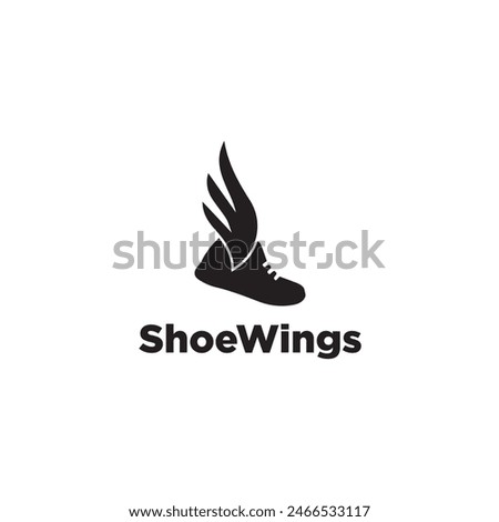 Shoe Wings Logo Simple Modern