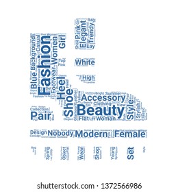 shoe word cloud. tag cloud about shoe