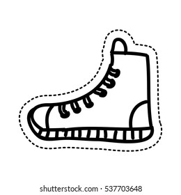 shoe young style icon vector illustration design