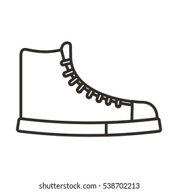 shoe young style icon vector illustration design
