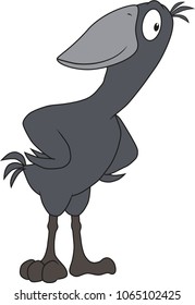 shoebill bird cartoon friendly