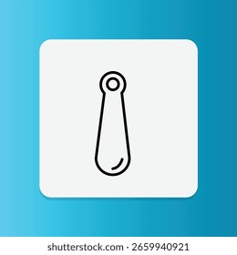 Schuhhorn-Symbol.  Bearbeitbarer Strich. Vektorgrafik	

