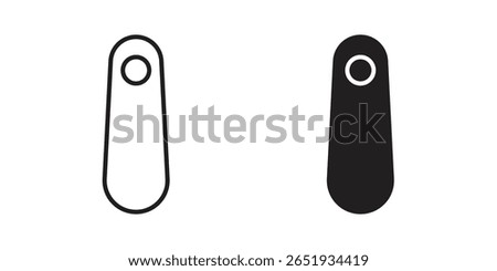 Shoehorn icon. Flat and stroke versions. Graphic elements.