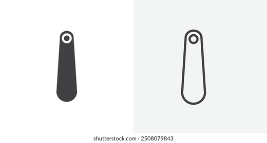 Shoehorn icon in solid and outlined style