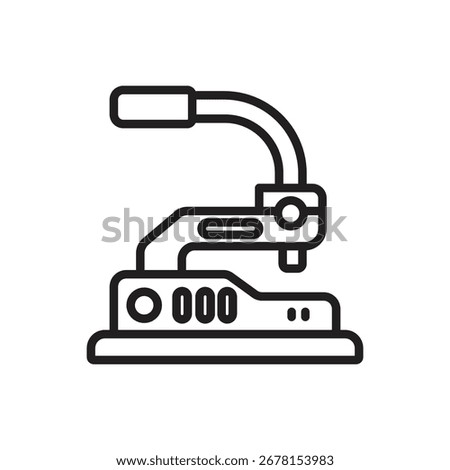 Shoemaker Hole Punch Outline Icon Vector Illustration