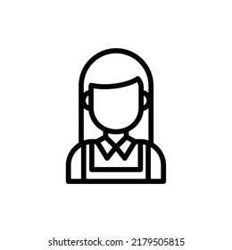 Shoemaker Icon. Line Art Style Design Isolated On White Background