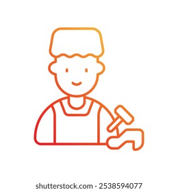 shoemaker icon with white background vector stock illustration