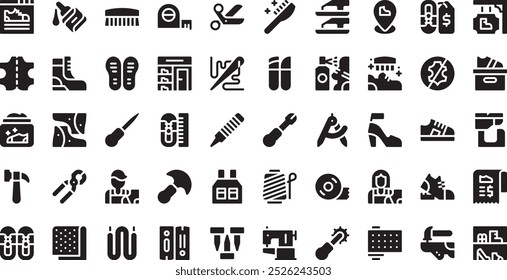 Shoemaker icons High-Quality Vector Icons Collection with Editable Stroke. Ideal for Professional and Creative Projects.