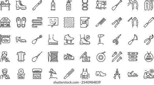 Shoemaker icons High-Quality Vector Icons Collection with Editable Stroke. Ideal for Professional and Creative Projects.