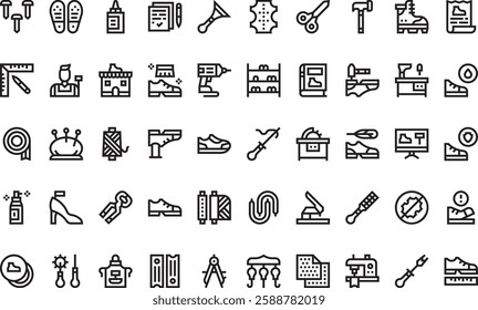 Shoemaker icons High-Quality Vector Icons Collection with Editable Stroke. Ideal for Professional and Creative Projects.