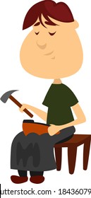 Shoemaker, ilustración, vector sobre fondo blanco