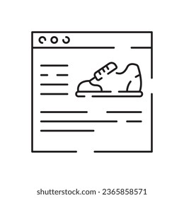 Shoemaker line icon. Shoe Torn Sole Icon Vector. Outline Shoe Torn Sole Sign. Isolated Contour Symbol Illustration