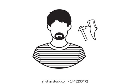 Shoemaker profession flat vector character icon. 