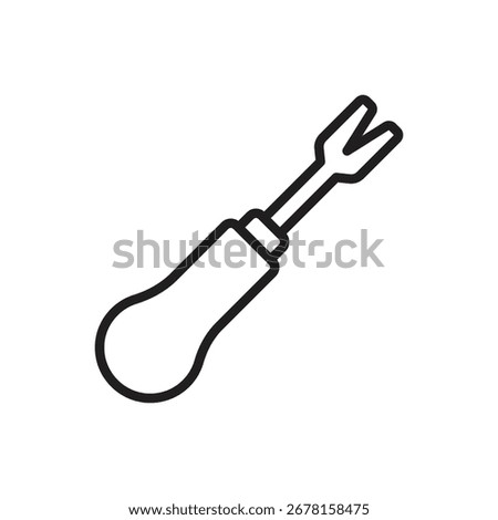 Shoemaker Tack Lifter Outline Icon Vector Illustration