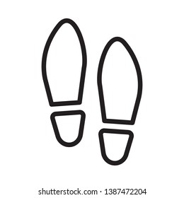 Shoeprint, footprint icon in trendy outline style design. Vector graphic illustration. suitable for website design, logo, app, and ui. Editable vector stroke. EPS 10.