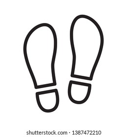 Shoeprint, footprint icon in trendy outline style design. Vector graphic illustration. suitable for website design, logo, app, and ui. Editable vector stroke. EPS 10.