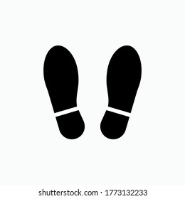 Shoeprint Icon. UI Symbol - Vector.