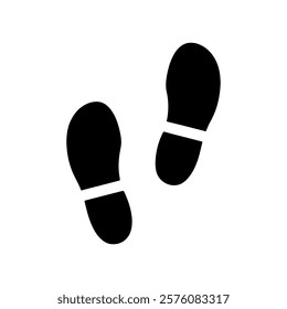 Shoeprint silhouette vector illustration design on white background.