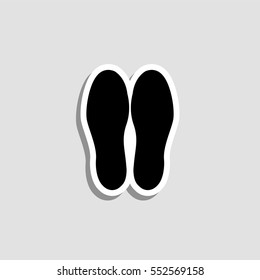 Shoeprints  icon - vector  sticker