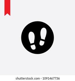 Shoeprints vector icon