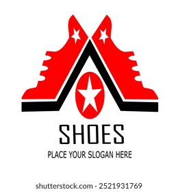 SHOES AL STAR STELLEN SIE IHREN SLOGAN VEKTOR HIER