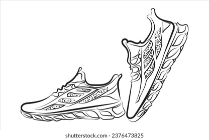 Shoes art illustration and sketch