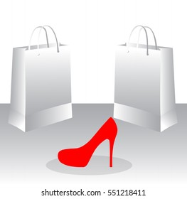 Shoes and bags. vector