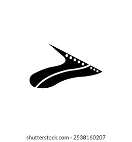 Zapatos de Vector negro logo diseño de Plantilla