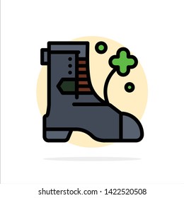 Shoes, Boot, Ireland Abstract Circle Background Flat color Icon