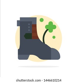 Shoes, Boot, Ireland Abstract Circle Background Flat color Icon