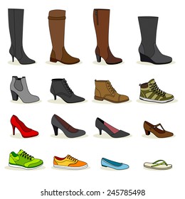 Shoes, boots, pumps, high heels, sneakers, ballerina, flip flops